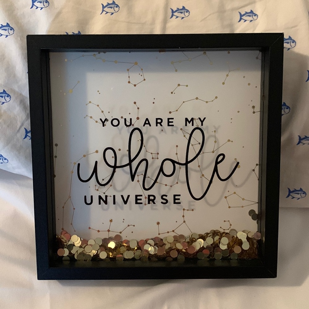 Glitter Shadowbox “you are my whole universe”